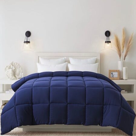 Blue alternative down duvet set