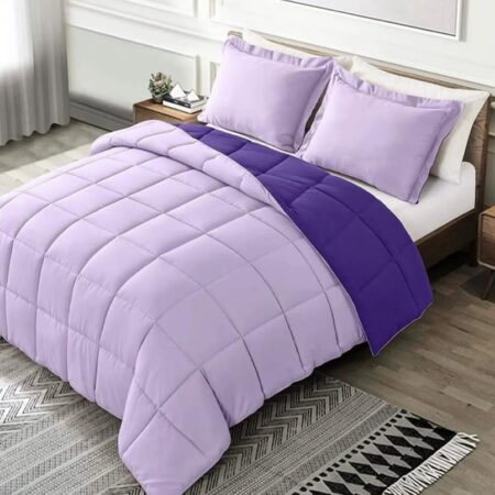 purple reversible comforter set