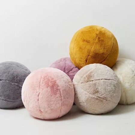 Plush Round Ball Throw Pillow - Soft Fluffy Decor Throw Pillow for Chair Sofa Living Room Girl Bedroom - Image 4