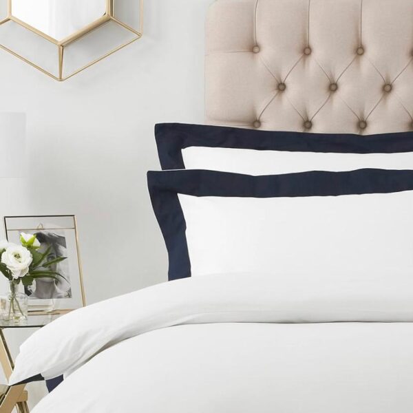 black and white linen bedding