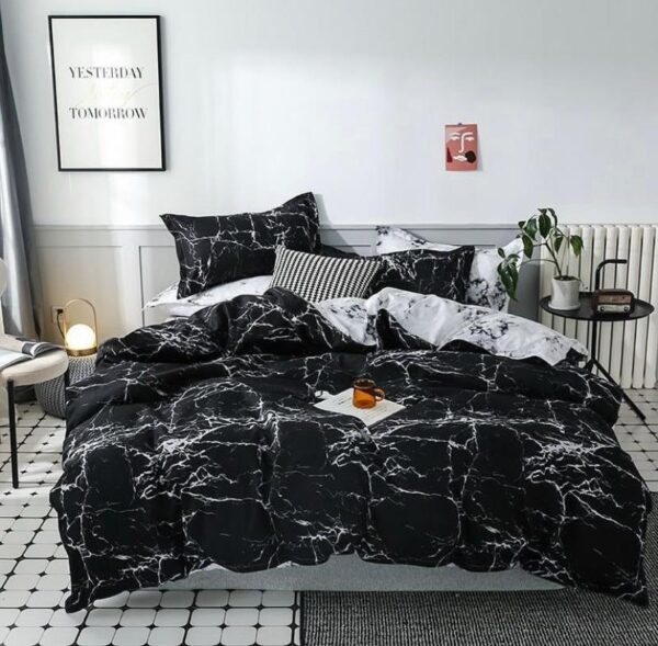 black marble duvet set