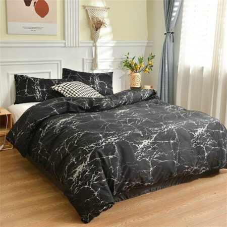 Black Marble Duvet Set