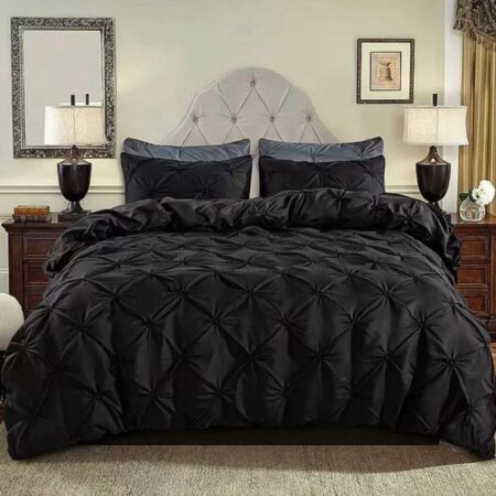 Black Pintuck Duvet Set