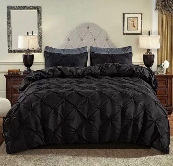 Black Pintuck Duvet Set