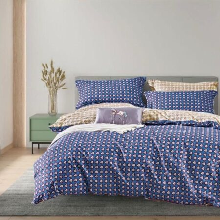 blue polka dot duvet cover