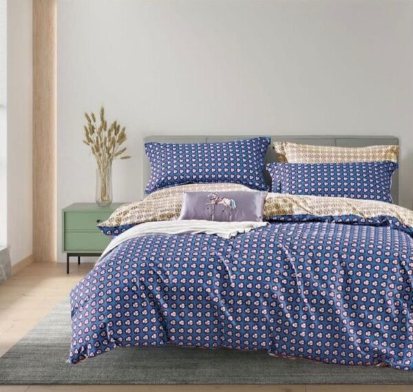 blue polka dot duvet cover