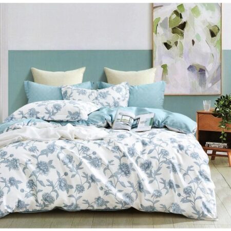 blue floral duvet cover