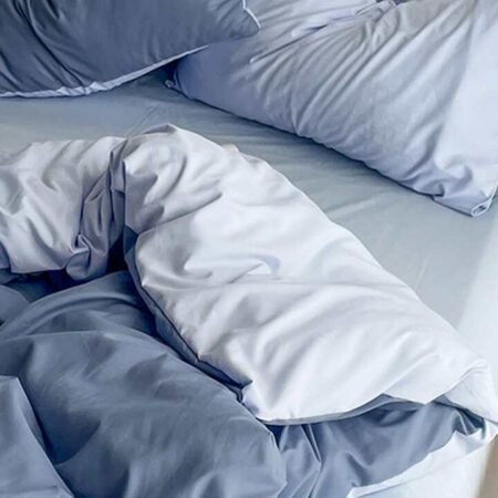 Blue and Light Blue Reversible Duvet set 4 by 6, 6 by 6, 6 by 6, 7 by 7 Sizes, Durable Soft and Breathable Duvet with Bedsheet and Pillowcases Set - Image 2