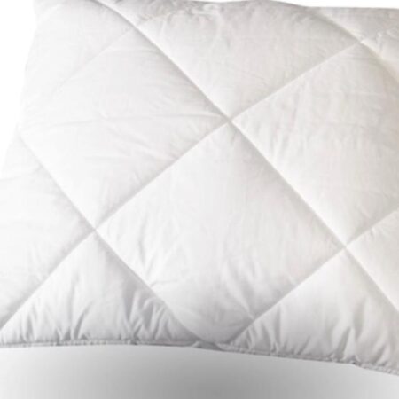Medium Firm Quilted Pillow - Soft and Firm Quilted Fiber Pillow, Breathable Pillow with Protector - Image 2