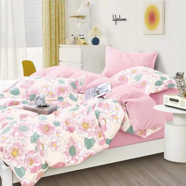 pink floral duvet set