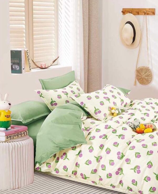 green floral duvet cover