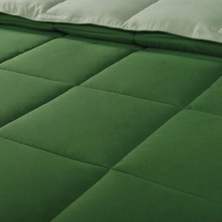 6 Pieces Green Light Green Reversible Duvet Set - Soft and Breathable Down Alternative Bedding Set(1 Duvet 1 Bed Sheet and Matching Pillow cases Sets) 4 by 6, 6 by 6, 6 by 7, 7 by 7 - Image 5