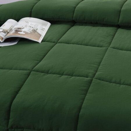 Plain Green Duvet Set, Available in 4 by 6/ 6 by 6/ 6 by 7/ 7 by 7 Breathable Skin Friendly and Soft Green Duvet + Bedsheet and Pillowcases Set - Image 2