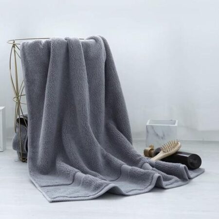 2 Piece Cotton Bath Towels, Extra Absorbent and Quick Dry Soft Bath Towels for Home, Hotels, Shortlet, Perfect Gift (Large, Extra Large| Grey) - Image 3