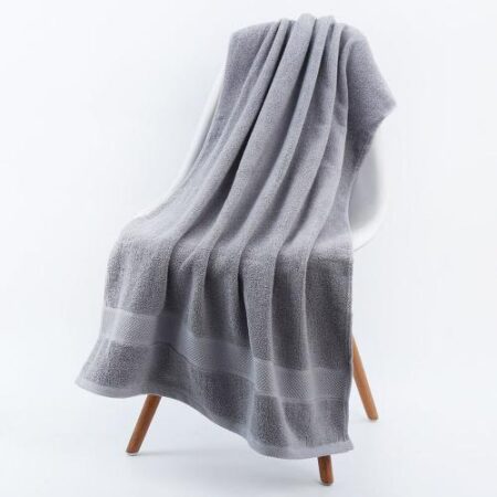 2 Piece Cotton Bath Towels, Extra Absorbent and Quick Dry Soft Bath Towels for Home, Hotels, Shortlet, Perfect Gift (Large, Extra Large| Grey) - Image 5