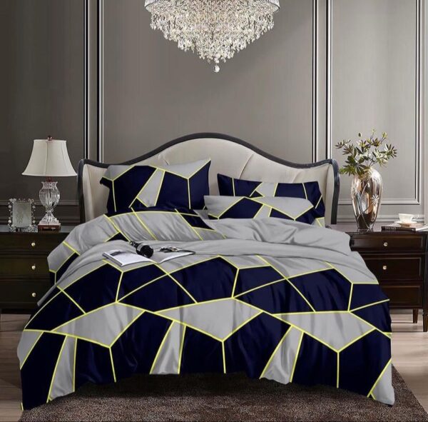 black and grey geometric duvet cover