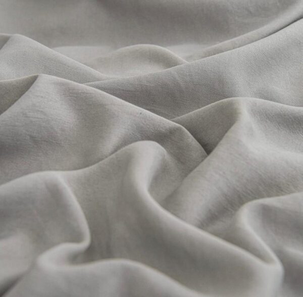 grey and black ruffled duvet