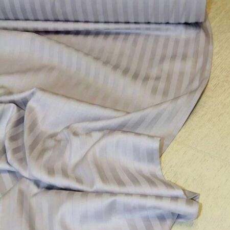 100% Cotton Stripes Grey Bedsheet and Pillowcases Set, High Quality Cotton Sheets (3 x 6, 4 x 6, 6 x 6, 6 x 7, 7 x7) - Image 3