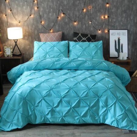 light blue pintuck duvet set