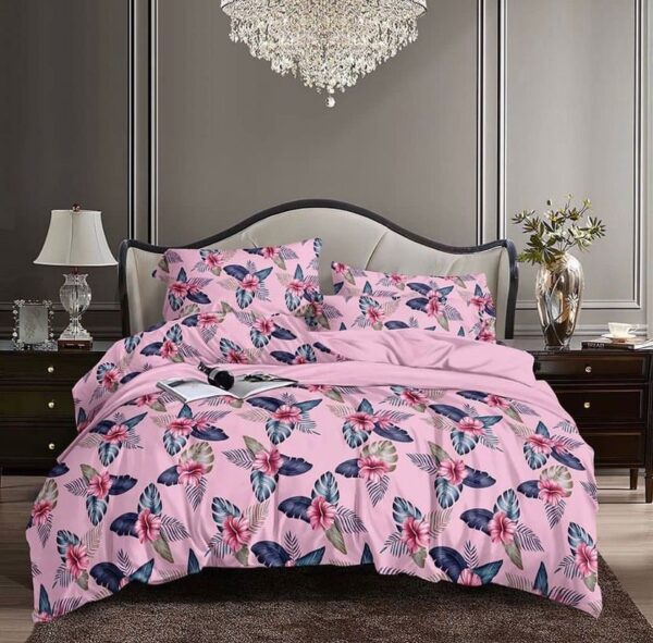 pink floral duvet set