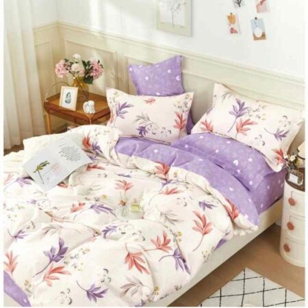 purple floral duvet set