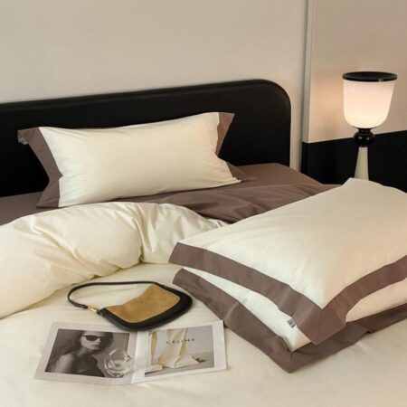 Brown Luxury Duvet and Duvet Cover Set, Luxury Quality Pure Polish Cotton, Ultra Soft Breathable and Washable 1 Double Padded Duvet, 1Duvet Cover, 1 Bedspread and 2/4 Matching Pillowcases Set 4 by 6, 6 by 6, 6 by 7, 7 by 7 Sizes - Image 3
