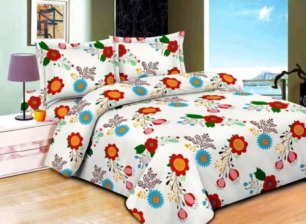 white floral duvet set