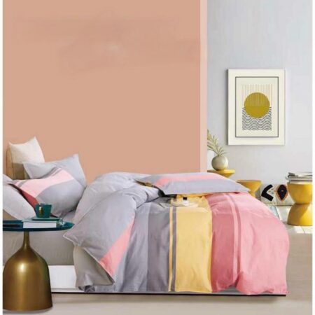 multicolor striped duvet cover