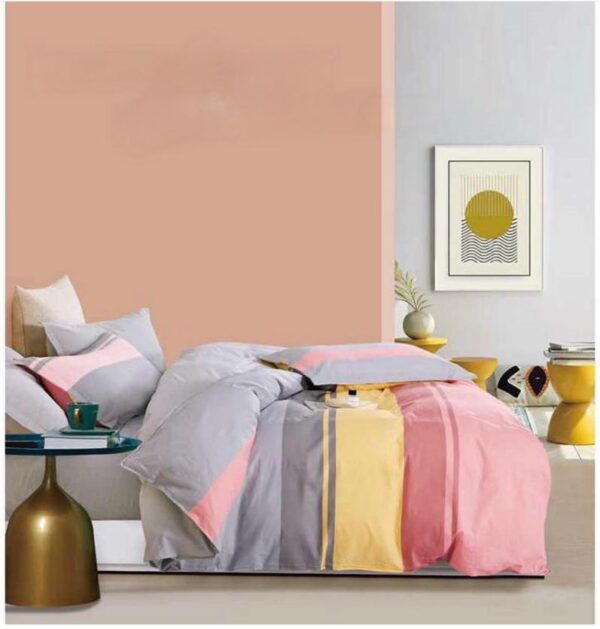 multicolor striped duvet cover