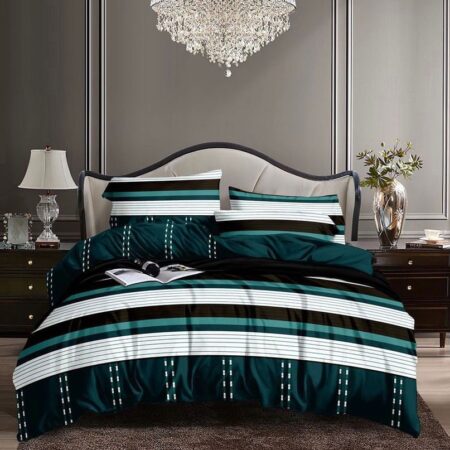 white and green duvet cover