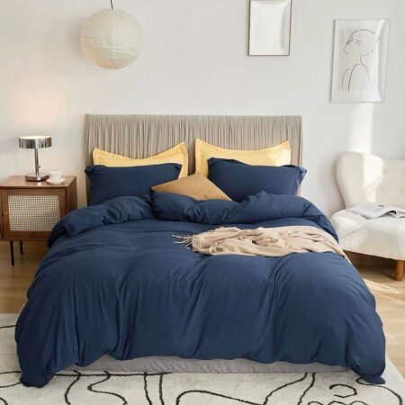 navy blue duvet set