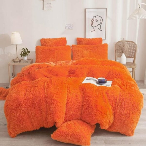 plush shaggy duvet set