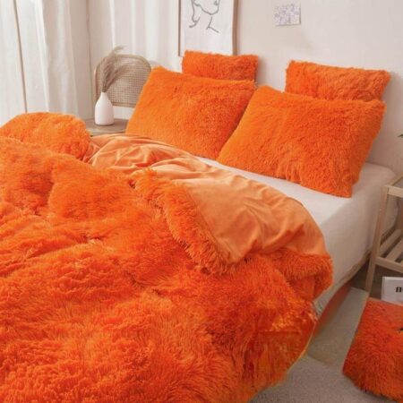 Plush Shaggy Duvet Set, Ultra Soft Fluffy Faux Fur 4-6 Pieces Bedding Sets (1 Fluffy Duvet 1Bedspread and Matching Pillowcases) Super Lush (4 by 6, 6 by 6, 6 by 7, 7 by 7) - Image 4