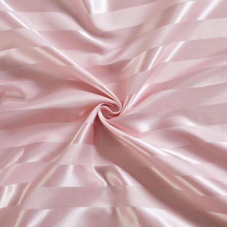 Pink Stripe Bedsheets and Matching Pillowcases Skin-friendly and Breathable Soft Blush Pink Striped Bed sheet with Matching Pillowcases (3 by 6, 4 by 6, 6 by 6, 6 by 7, 7 by 7, Pink) - Image 6
