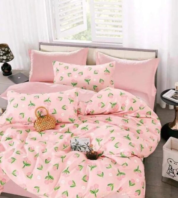 pink floral duvet set