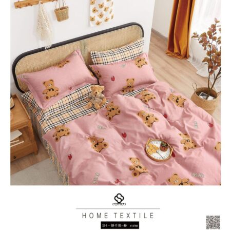 pink teddy bear duvet set