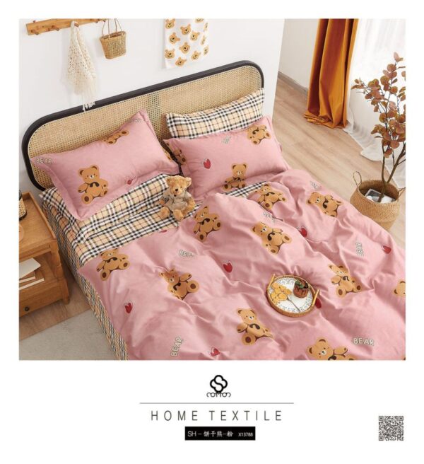 pink teddy bear duvet set