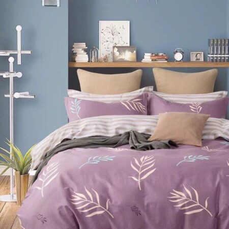 purple fern duvet cover