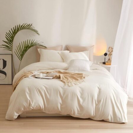 creamy white duvet set