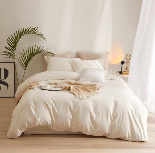 creamy white duvet set