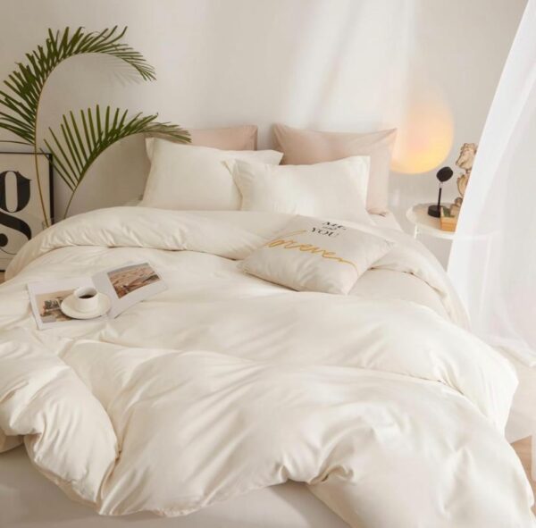 cream duvet