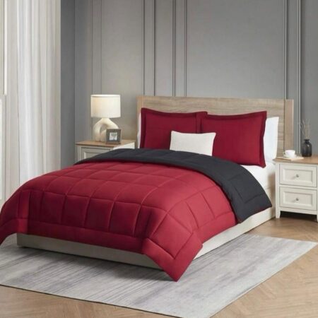 red and black reversible duvet set