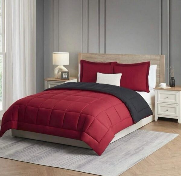 red and black reversible duvet set