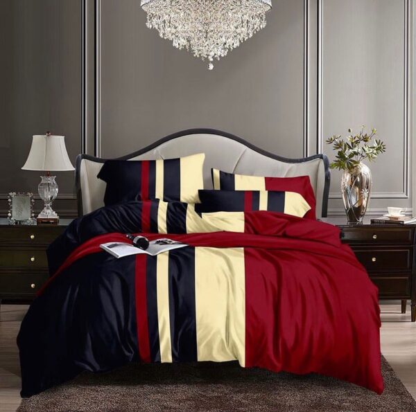 multicolored stripes duvet set