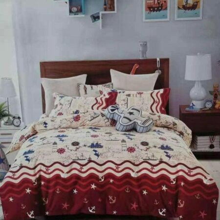 red zig zag duvet set