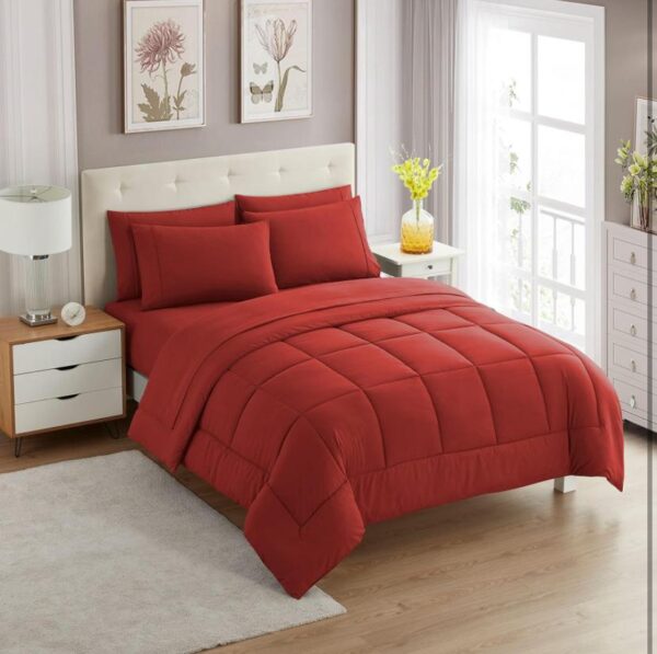 red duvet set