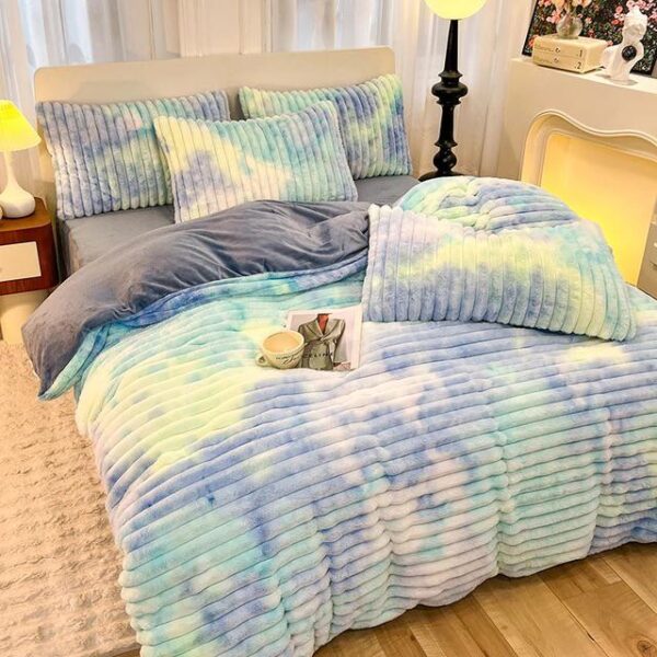 velvet striped duvet cover