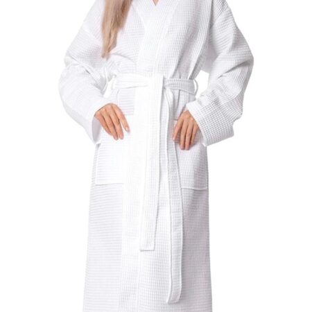 Waffles Weave Unisex Bathrobes, 100 Cotton Bathrobe, Soft and Absorbent Robes for Home, Hotels, Shortlet, Perfert Gift - Image 3
