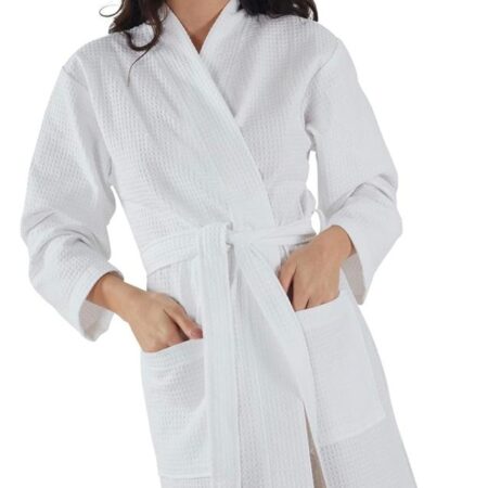 Waffles Weave Unisex Bathrobes, 100 Cotton Bathrobe, Soft and Absorbent Robes for Home, Hotels, Shortlet, Perfert Gift - Image 6