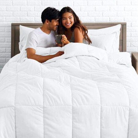 White Quilted Duvet Set - Soft and Lightweight - Breathable and All Season Bedding Set - 4/6 Piece 1 Quilted Duvet + 1 Bedsheet and 2/4 Pillowcases Set (Sizes: 4by6, 6by6, 6by7, 7by7) - Image 4